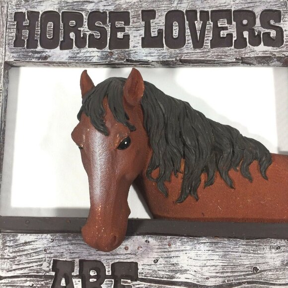 Horse Lovers Are Stable People 3D Wall Art Plaque With Barn Wood Look - Picture 2 of 7